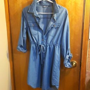 Button diwn jean dress size S